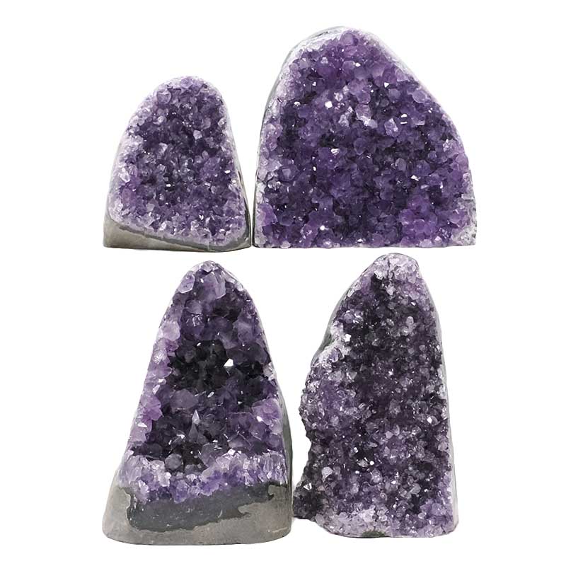 2.13kg Amethyst Polished Crystal Geode Specimen Set 4 Pieces DN1939 3 Amethyst Polished Crystal Geode Specimen Set 4 Pieces DN1939 | Crystal Factory