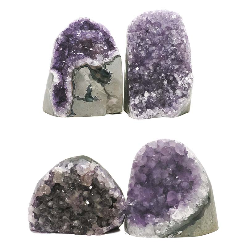 2.78kg Amethyst Polished Crystal Geode Specimen Set 4 Pieces DN1947 3 Amethyst Polished Crystal Geode Specimen Set 4 Pieces DN1947 | Crystal Factory
