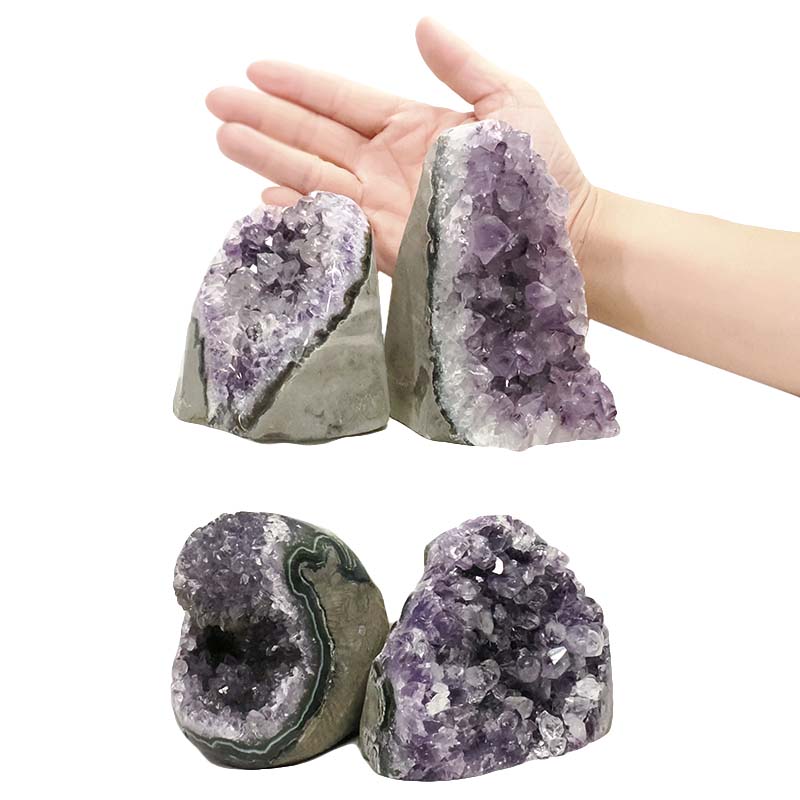 2.93kg Amethyst Polished Crystal Geode Specimen Set 4 Pieces DN1949 4 Amethyst Polished Crystal Geode Specimen Set 4 Pieces DN1949 | Crystal Factory