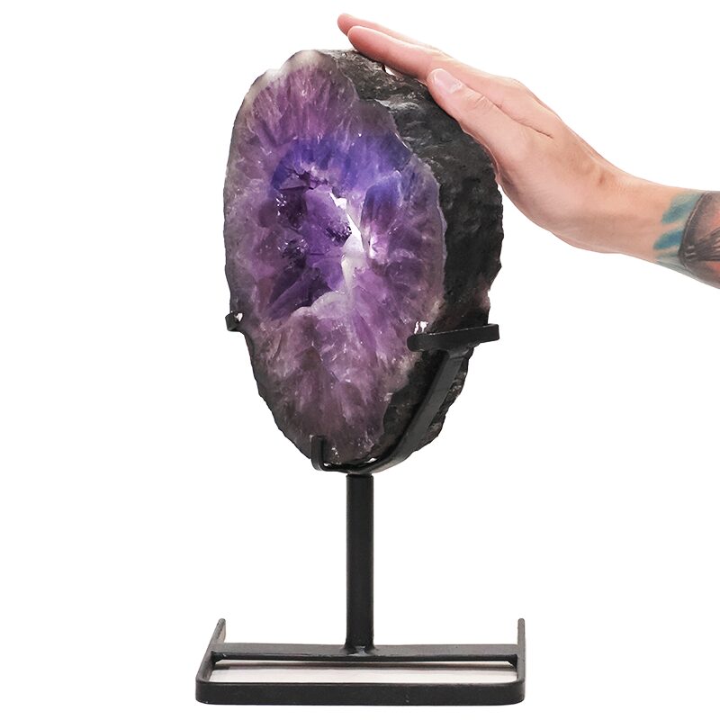 4.3kg Natural Amethyst Ring Slice on Stand DS2756 4 Amethyst-Ring-Slice-DS2756 | Crystal Factory