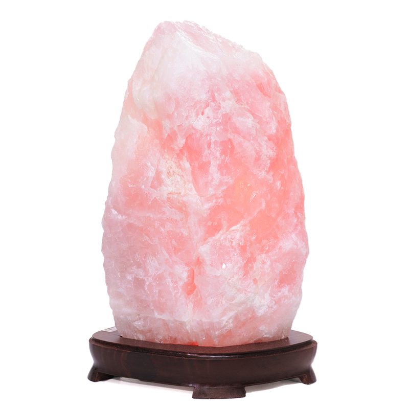 16kg Large Rose Quartz Lamp on wooden base DB677 4 Large-Rose-Quartz-Lamp---DB677 | Crystal Factory