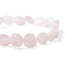 Rose Quartz Quartz Freeform Bead Bracelet | Crystal Factory
