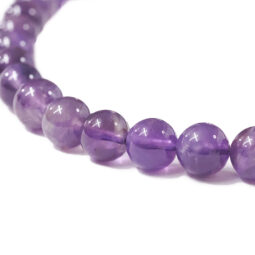 Amethyst Round Bead Necklace | Crystal Factory