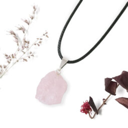 Rose Quartz Rough Pendant | Crystal Factory