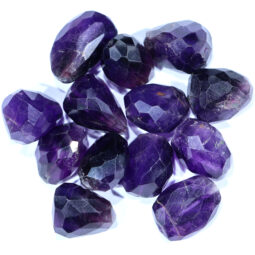 Amethyst Faceted Beads Parcel - 13 Pieces DV183 | Crystal Factory