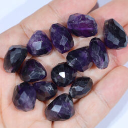 Amethyst Faceted Beads Parcel - 13 Pieces DV183 | Crystal Factory