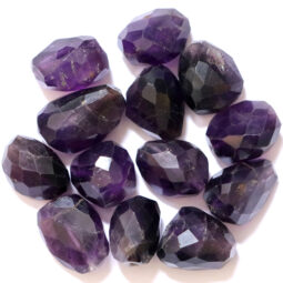 Amethyst Faceted Beads Parcel - 13 Pieces DV183 | Crystal Factory