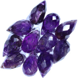 Amethyst Faceted Stones Parcel – 11 pieces DV174 | Crystal Factory