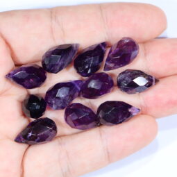 Amethyst Faceted Stones Parcel – 11 pieces DV174 | Crystal Factory