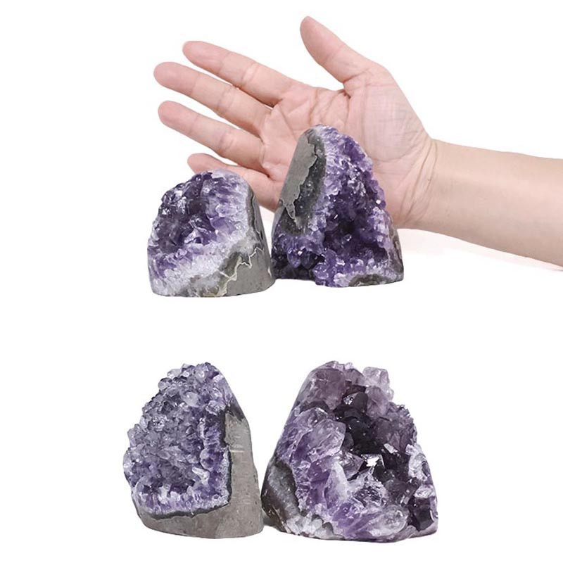 1.93kg Amethyst Polished Crystal Geode Specimen Set 4 Pieces DK1065 4 Amethyst Polished Crystal Geode Specimen Set 4 Pieces DK1065 | Crystal Factory