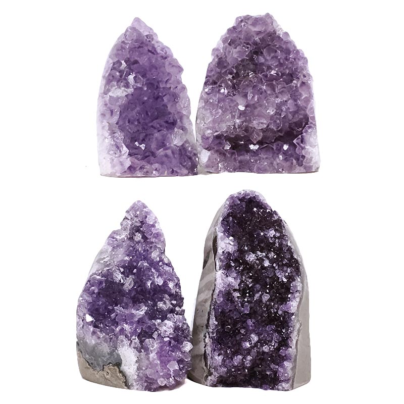 1.90kg Amethyst Polished Crystal Geode Specimen Set 4 Pieces DK1068 3 Amethyst Polished Crystal Geode Specimen Set 4 Pieces DK1068 | Crystal Factory