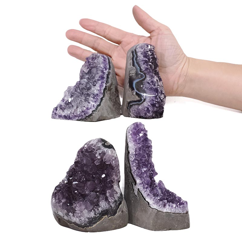 2.07kg Amethyst Polished Crystal Geode Specimen Set 4 Pieces DK1069 4 Amethyst Polished Crystal Geode Specimen Set 4 Pieces DK1069 | Crystal Factory