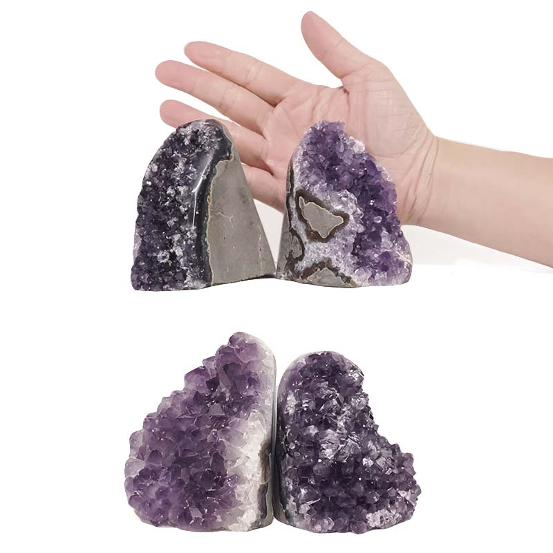 1.95kg Amethyst Polished Crystal Geode Specimen Set 4 Pieces DN1998 4 Amethyst Polished Crystal Geode Specimen Set 4 Pieces DN1998 | Crystal Factory