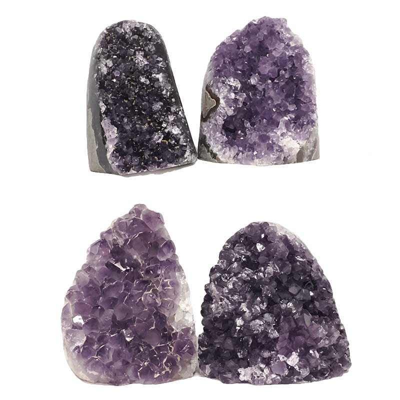 1.95kg Amethyst Polished Crystal Geode Specimen Set 4 Pieces DN1998 3 Amethyst Polished Crystal Geode Specimen Set 4 Pieces DN1998 | Crystal Factory