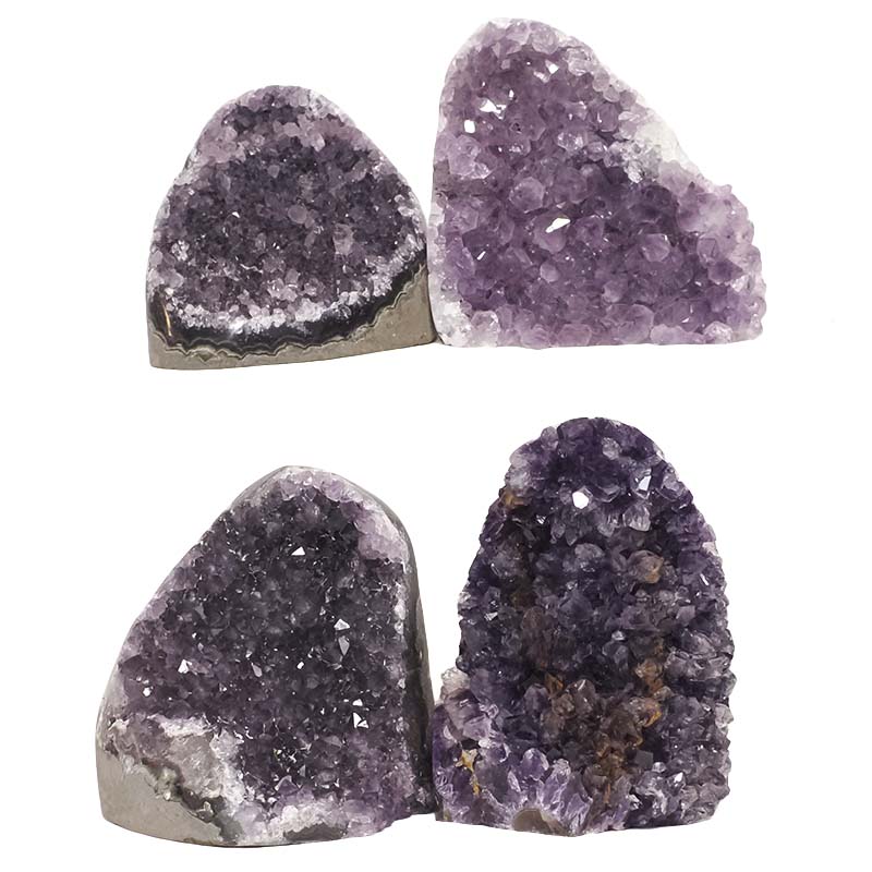 1.75kg Amethyst Polished Crystal Geode Specimen Set 4 Pieces DN1999 3 Amethyst Polished Crystal Geode Specimen Set 4 Pieces DN1999 | Crystal Factory