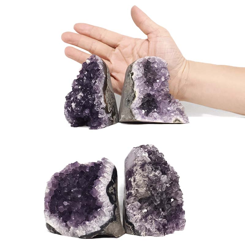 2.0kg Amethyst Polished Crystal Geode Specimen Set 4 Pieces DN2001 4 Amethyst Polished Crystal Geode Specimen Set 4 Pieces DN2001 | Crystal Factory