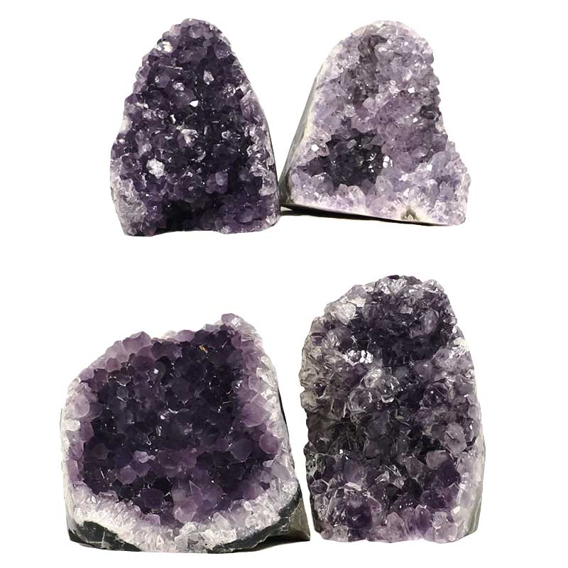 2.0kg Amethyst Polished Crystal Geode Specimen Set 4 Pieces DN2001 3 Amethyst Polished Crystal Geode Specimen Set 4 Pieces DN2001 | Crystal Factory