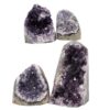 Amethyst Polished Crystal Geode Specimen Set 4 Pieces DN2003 | Crystal Factory