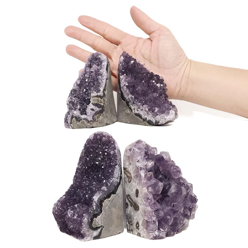 2.02kg Amethyst Polished Crystal Geode Specimen Set 4 Pieces DN2005 4 Amethyst Polished Crystal Geode Specimen Set 4 Pieces DN2005 | Crystal Factory