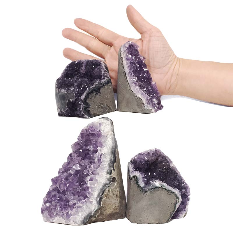 2.0kg Amethyst Polished Crystal Geode Specimen Set 4 Pieces DN2006 4 Amethyst Polished Crystal Geode Specimen Set 4 Pieces DN2006 | Crystal Factory