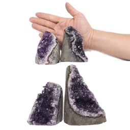 2.04kg Amethyst Polished Crystal Geode Specimen Set 4 Pieces DN2007 5 Amethyst Polished Crystal Geode Specimen Set 4 Pieces DN2007 | Crystal Factory