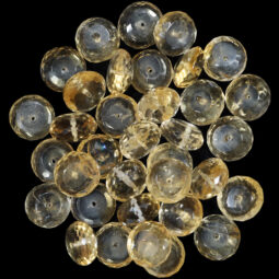 Citrine Faceted Rondelle Beads Parcel - 35 Pieces DV180 | Crystal Factory
