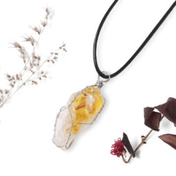Citrine Rough Wire Wrapped Pendant | Crystal Factory