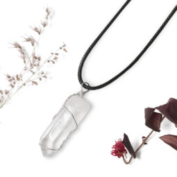 Clear Quartz Rough Terminated Point Wire Wrapped Pendant | Crystal Factory