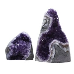 Amethyst Crystal Geode Specimen Set 2 Pieces DV227 | Crystal Factory