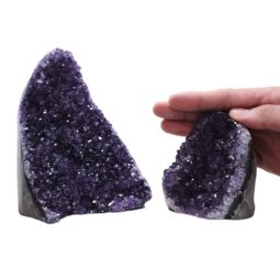 Amethyst Crystal Geode Specimen Set 2 Pieces DV228 | Crystal Factory
