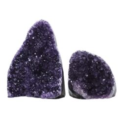 Amethyst Crystal Geode Specimen Set 2 Pieces DV228 | Crystal Factory