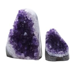 Amethyst Crystal Geode Specimen Set 2 Pieces DV230 | Crystal Factory