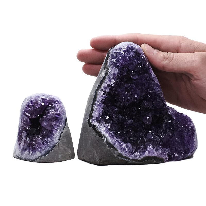1.9kg Amethyst Crystal Geode Specimen Set 2 Pieces DV233 4 Amethyst Crystal Geode Specimen Set 2 Pieces DV233 | Crystal Factory