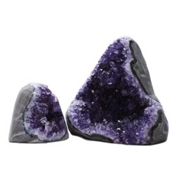Amethyst Crystal Geode Specimen Set 2 Pieces DV233 | Crystal Factory