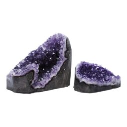 Amethyst Crystal Geode Specimen Set 2 Pieces DV235 | Crystal Factory