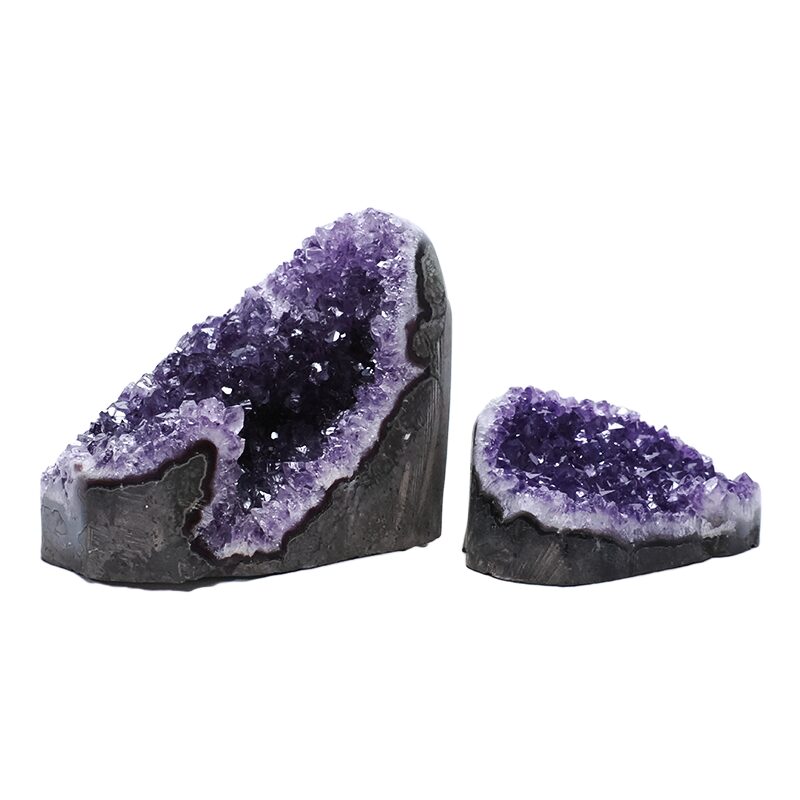 1.9kg Amethyst Crystal Geode Specimen Set 2 Pieces DV235 3 Amethyst Crystal Geode Specimen Set 2 Pieces DV235 | Crystal Factory