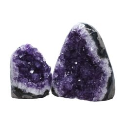 Amethyst Crystal Geode Specimen Set 2 Pieces DV236 | Crystal Factory
