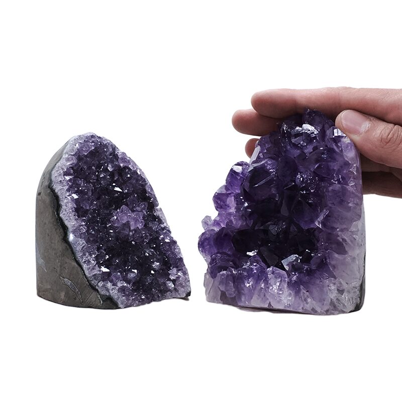 1.4kg Amethyst Crystal Geode Specimen Set 2 Pieces DV237 4 Amethyst Crystal Geode Specimen Set 2 Pieces DV237 | Crystal Factory
