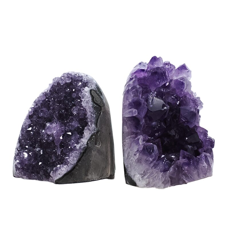 1.4kg Amethyst Crystal Geode Specimen Set 2 Pieces DV237 3 Amethyst Crystal Geode Specimen Set 2 Pieces DV237 | Crystal Factory