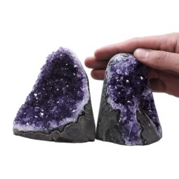 Amethyst Crystal Geode Specimen Set 2 Pieces DV238 | Crystal Factory