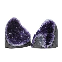 Amethyst Crystal Geode Specimen Set 2 Pieces DV238 | Crystal Factory
