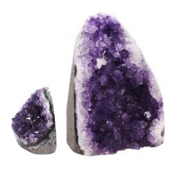 Amethyst Crystal Geode Specimen Set 2 Pieces DV240 | Crystal Factory