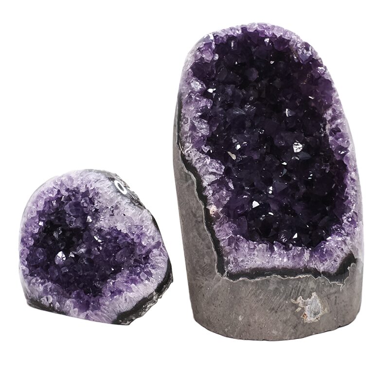 1.6kg Amethyst Crystal Geode Specimen Set 2 Pieces DV241 3 Amethyst Crystal Geode Specimen Set 2 Pieces DV241 | Crystal Factory