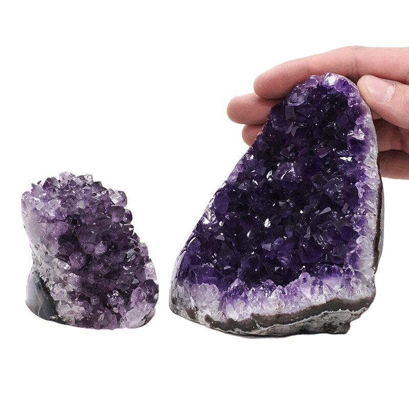 1.3kg Amethyst Crystal Geode Specimen Set 2 Pieces DV242 4 Amethyst Crystal Geode Specimen Set 2 Pieces DV242 | Crystal Factory