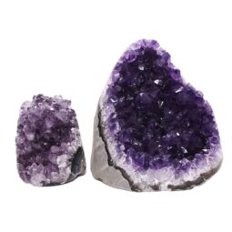 Amethyst Crystal Geode Specimen Set 2 Pieces DV242 | Crystal Factory