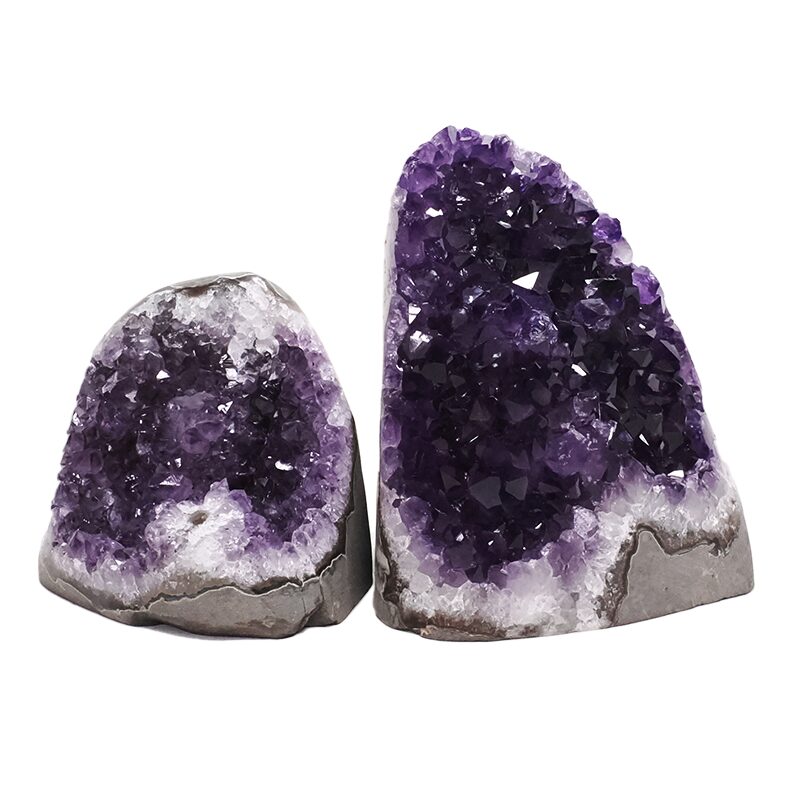 1.4kg Amethyst Crystal Geode Specimen Set 2 Pieces DV243 3 Amethyst Crystal Geode Specimen Set 2 Pieces DV243 | Crystal Factory