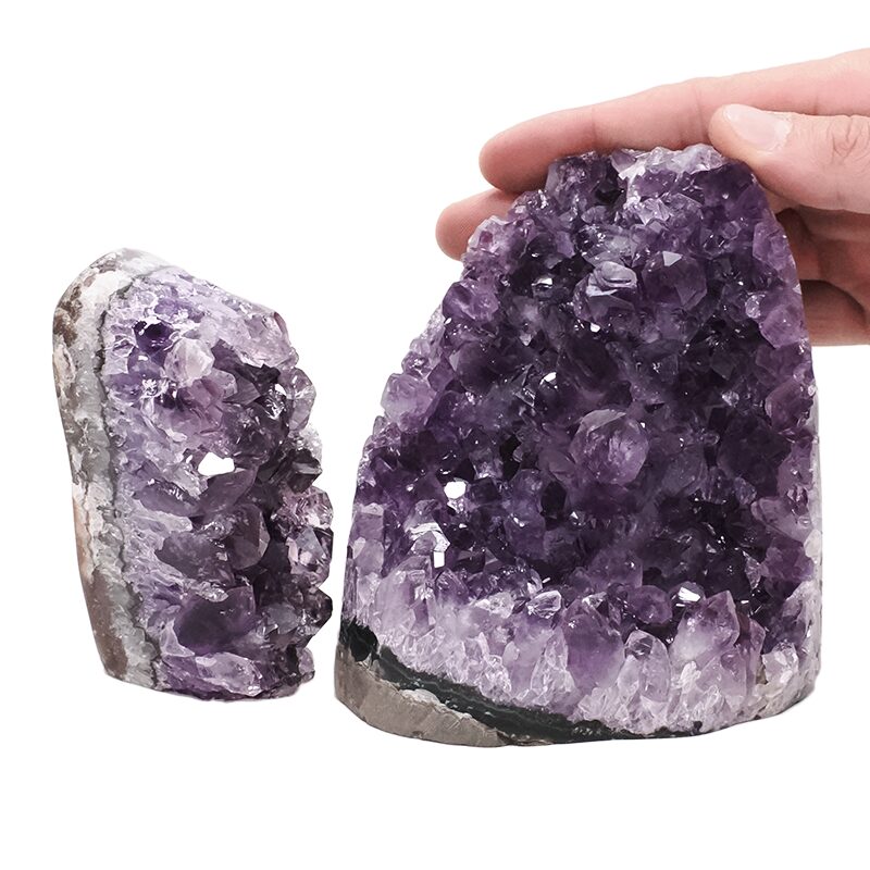 1.8kg Amethyst Crystal Geode Specimen Set 2 Pieces DV245 4 Amethyst Crystal Geode Specimen Set 2 Pieces DV245 | Crystal Factory