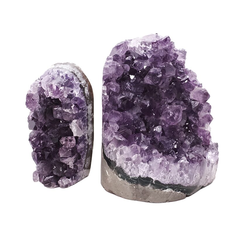 1.8kg Amethyst Crystal Geode Specimen Set 2 Pieces DV245 3 Amethyst Crystal Geode Specimen Set 2 Pieces DV245 | Crystal Factory