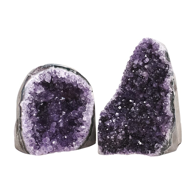 1.4kg Amethyst Crystal Geode Specimen Set 2 Pieces DV246 3 Amethyst Crystal Geode Specimen Set 2 Pieces DV246 | Crystal Factory