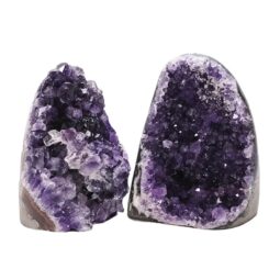 Amethyst Crystal Geode Specimen Set 2 Pieces DV247 | Crystal Factory